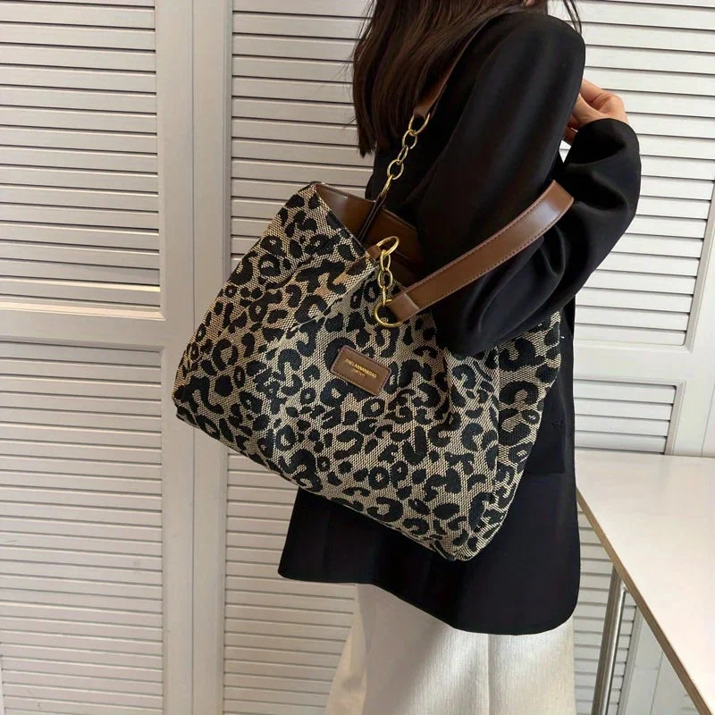 Tote Tasche mit Leopardenmuster