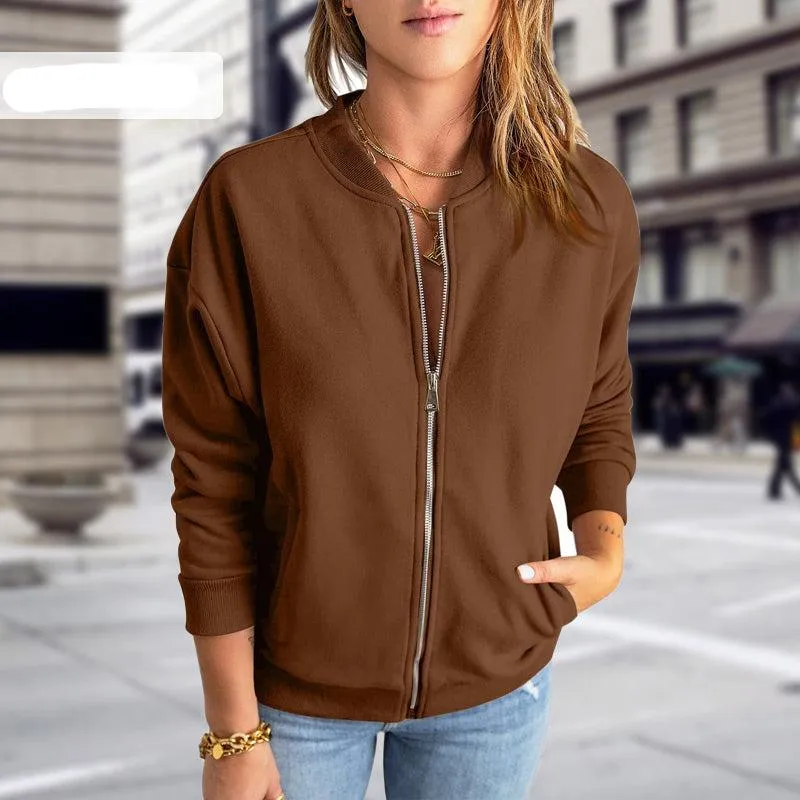 Damen Reißverschluss Übergangsjacke