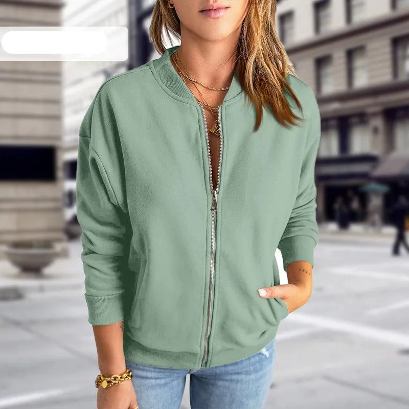 Damen Reißverschluss Übergangsjacke