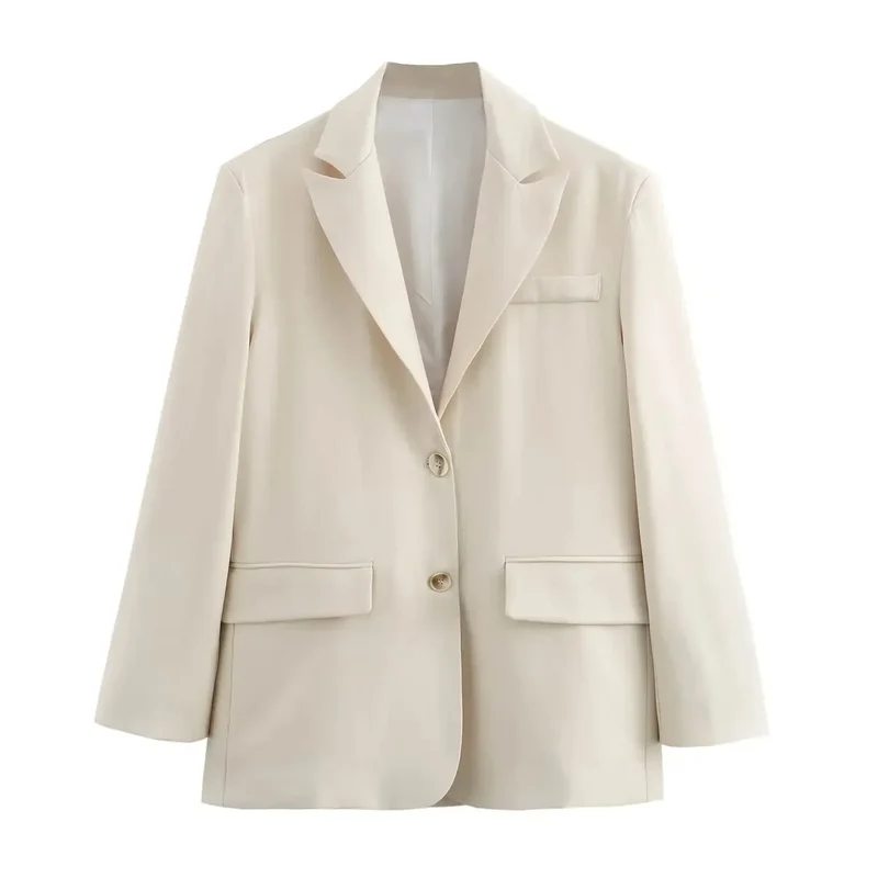 Lockerer einfarbiger Blazer
