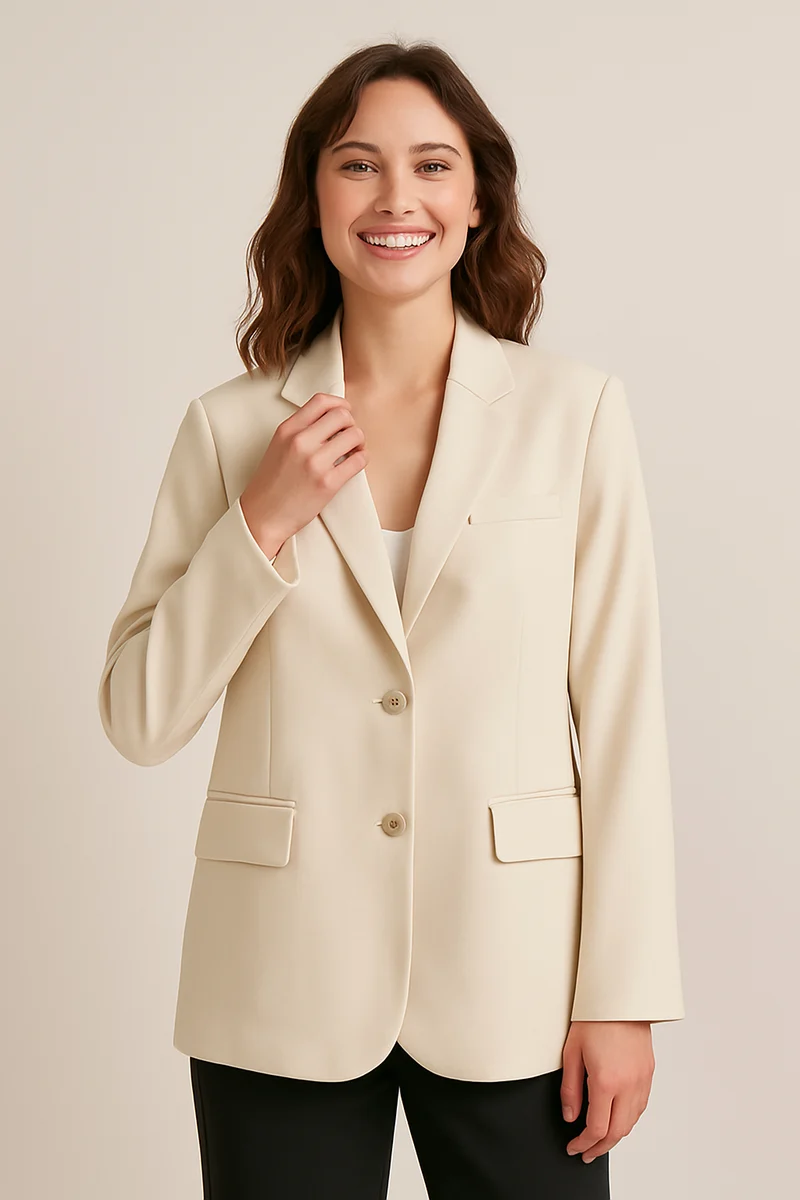 Lockerer einfarbiger Blazer