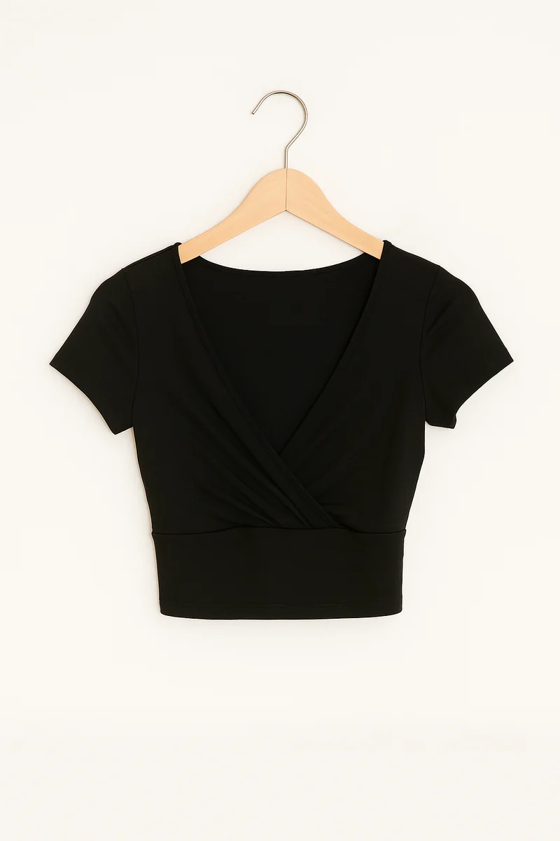 Schickes V-Ausschnitt Crop Top