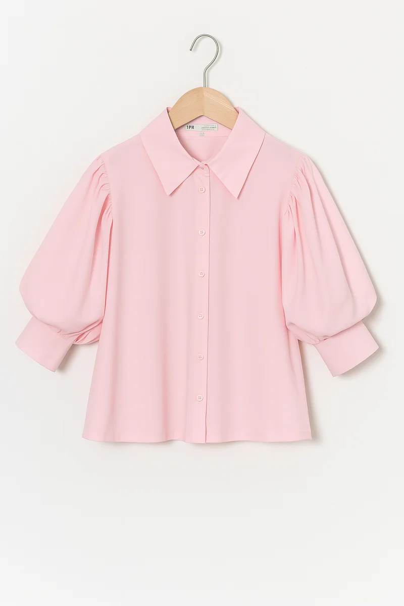 Modische Puffärmelbluse
