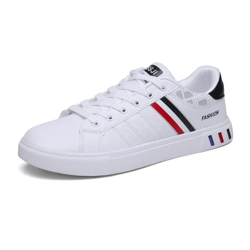 Lässiger Sneaker mit tricolor Streifen