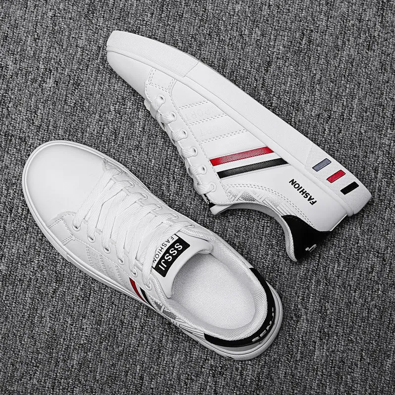 Lässiger Sneaker mit tricolor Streifen