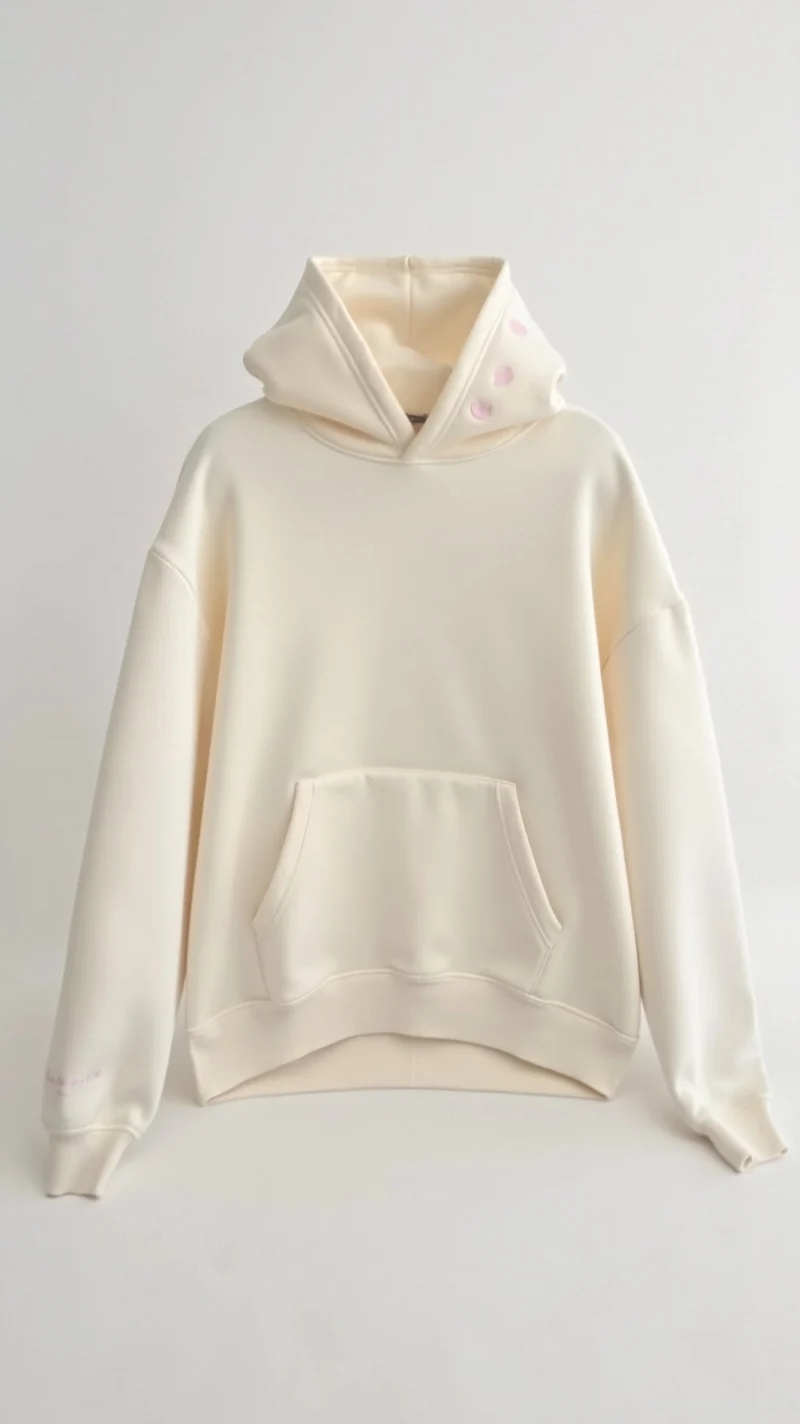 Bequemer bestickter Kapuzenpulli