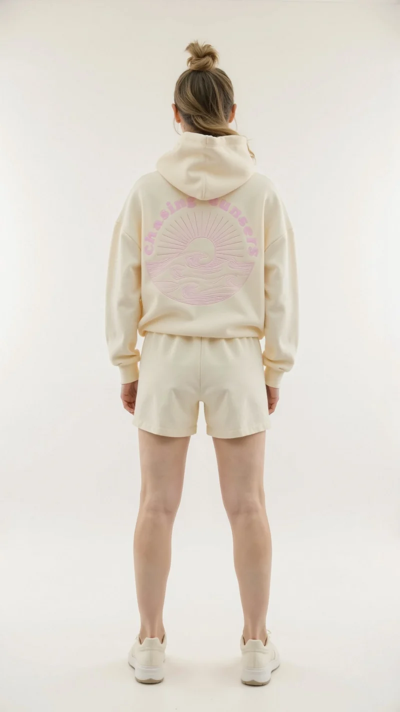 Bequemer bestickter Kapuzenpulli