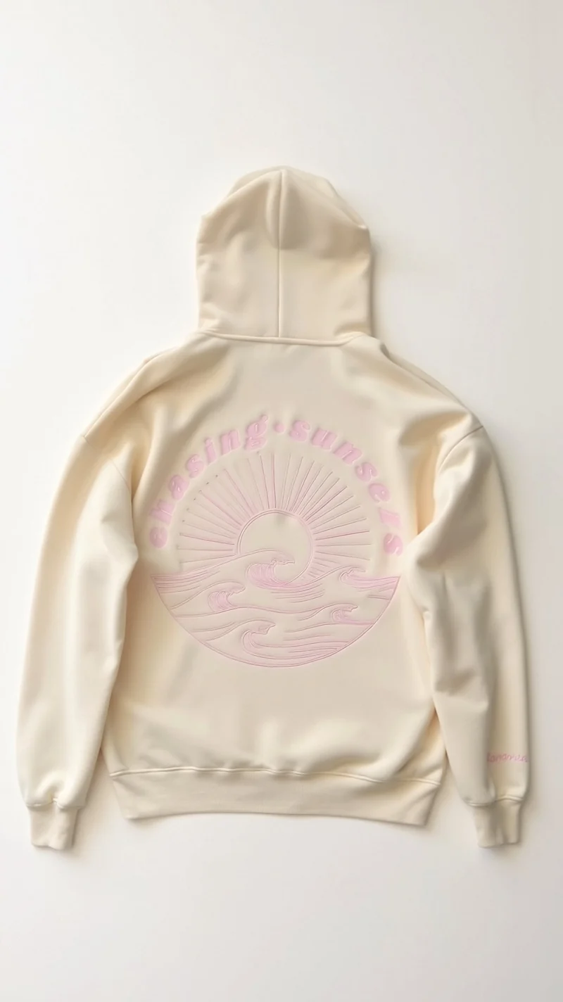 Bequemer bestickter Kapuzenpulli