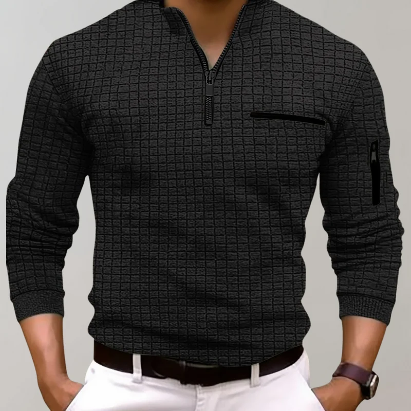 Modernes langärmeliges Poloshirt