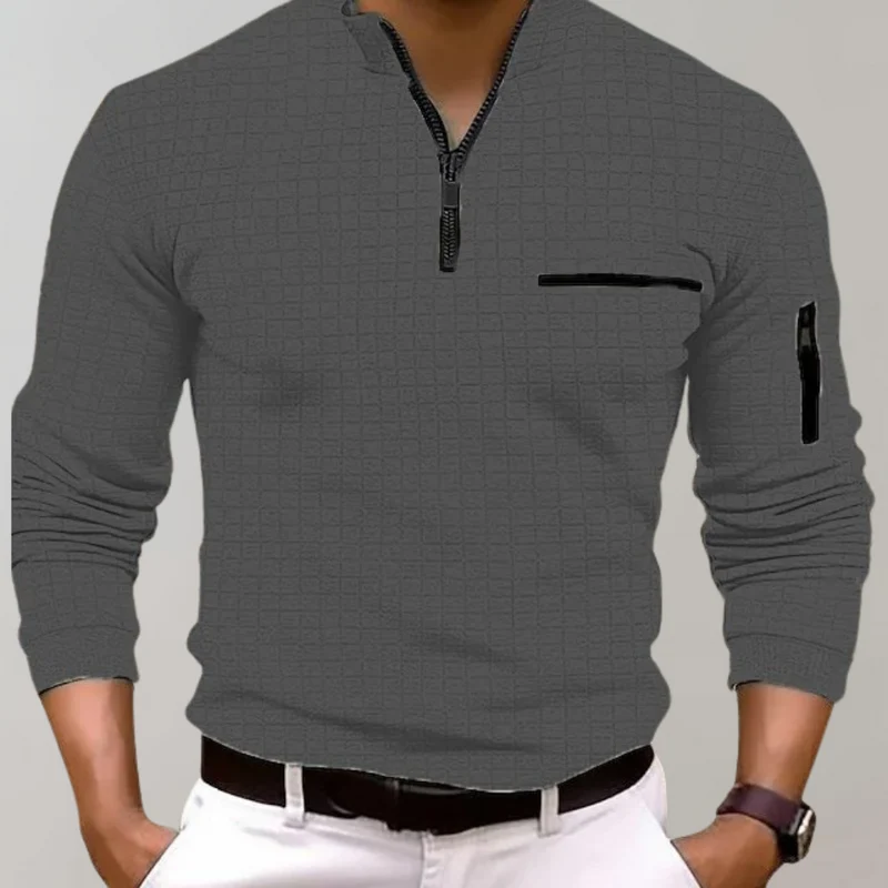Modernes langärmeliges Poloshirt