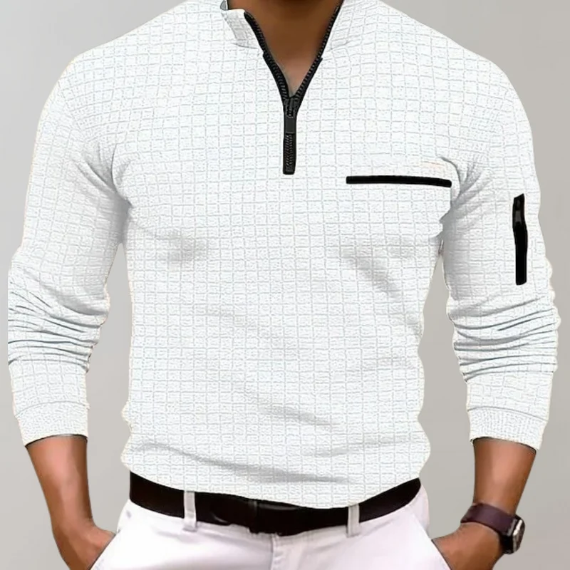 Modernes langärmeliges Poloshirt