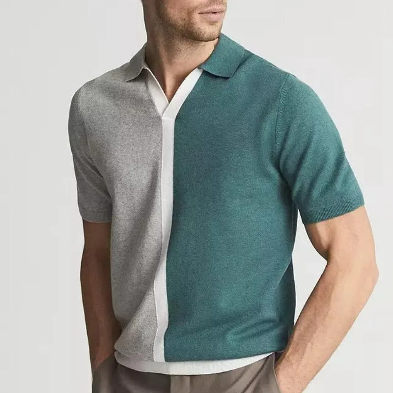 Klassisches Farbblock Poloshirt