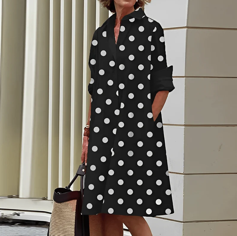 Modernes Damen Hemdblusenkleid