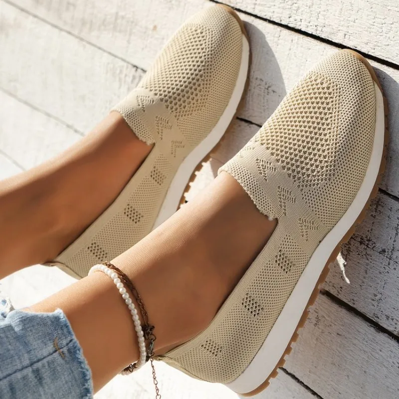Leichte Strick Damen Turnschuhe
