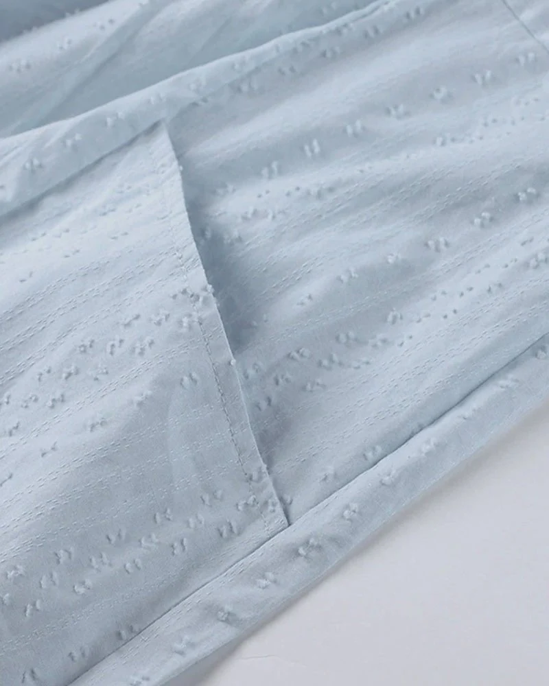 V-Ausschnitt Lockeres Hemdblusenkleid
