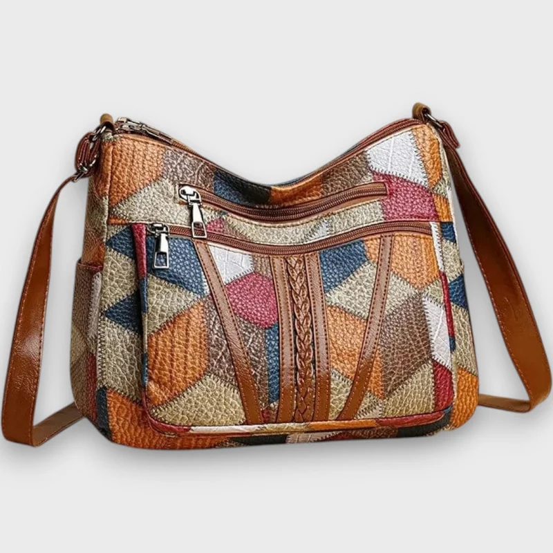 Solara – Mosaik-Lederhandtasche