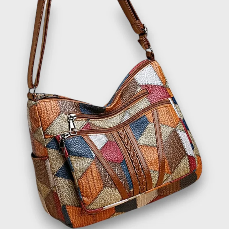 Solara – Mosaik-Lederhandtasche