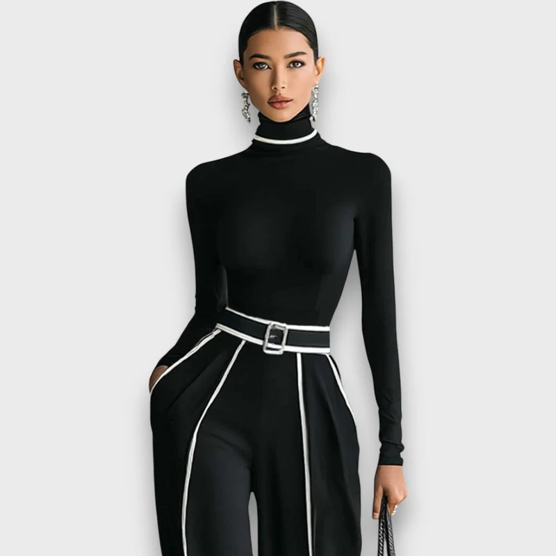 Nalira – Elegantes Zweiteiler-Set mit hohem Kragen