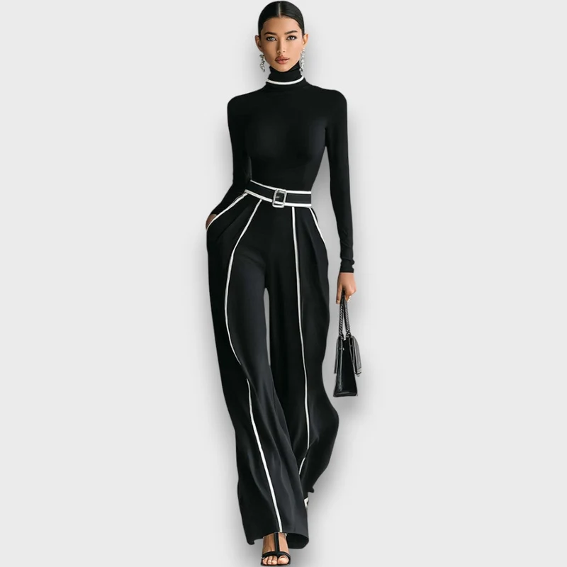 Nalira – Elegantes Zweiteiler-Set mit hohem Kragen