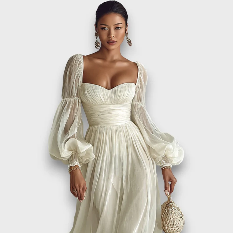 Elviana – Maxikleid mit quadratischem Ausschnitt
