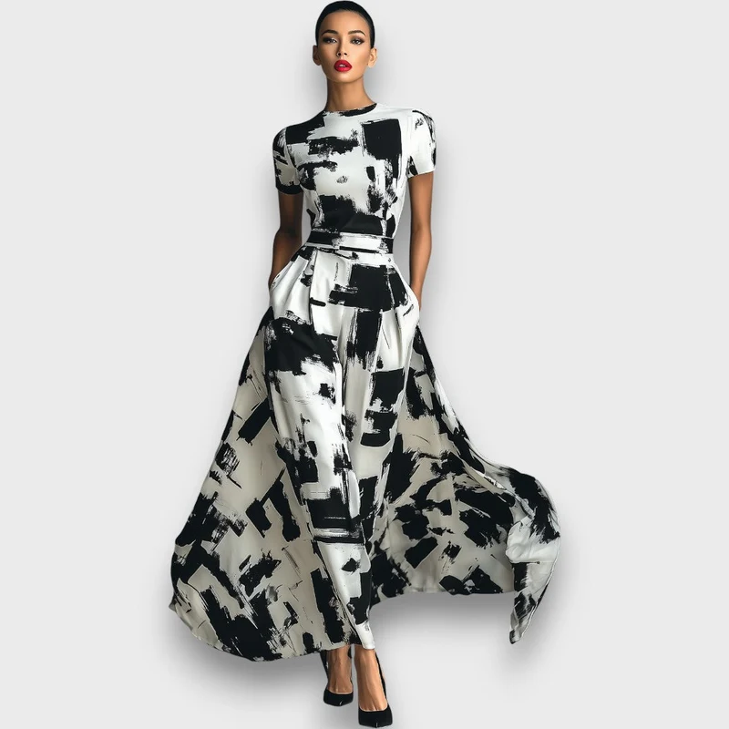 Alessira – Damenkleid mit abstraktem Print
