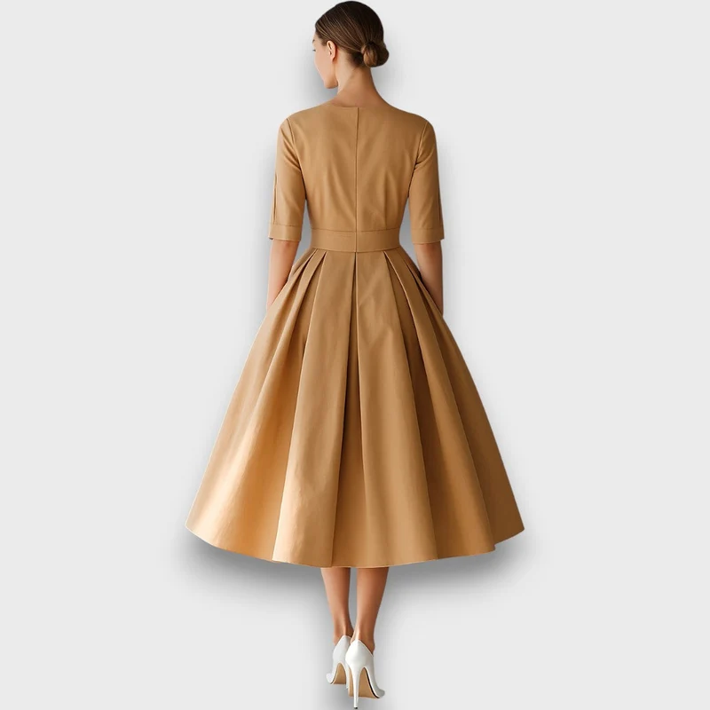 Amarisse – Midikleid aus strukturierter Baumwolle