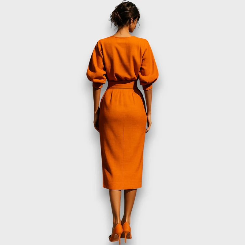 Alondra – Midi-Set aus Baumwoll-Leinen