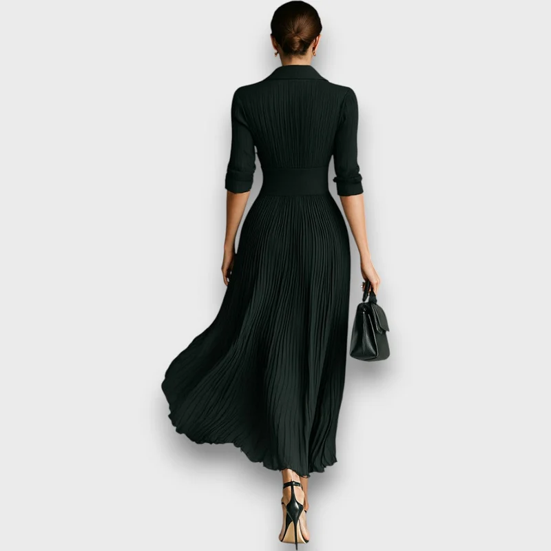 Larisse – Maxi-Kleid mit Reverskragen