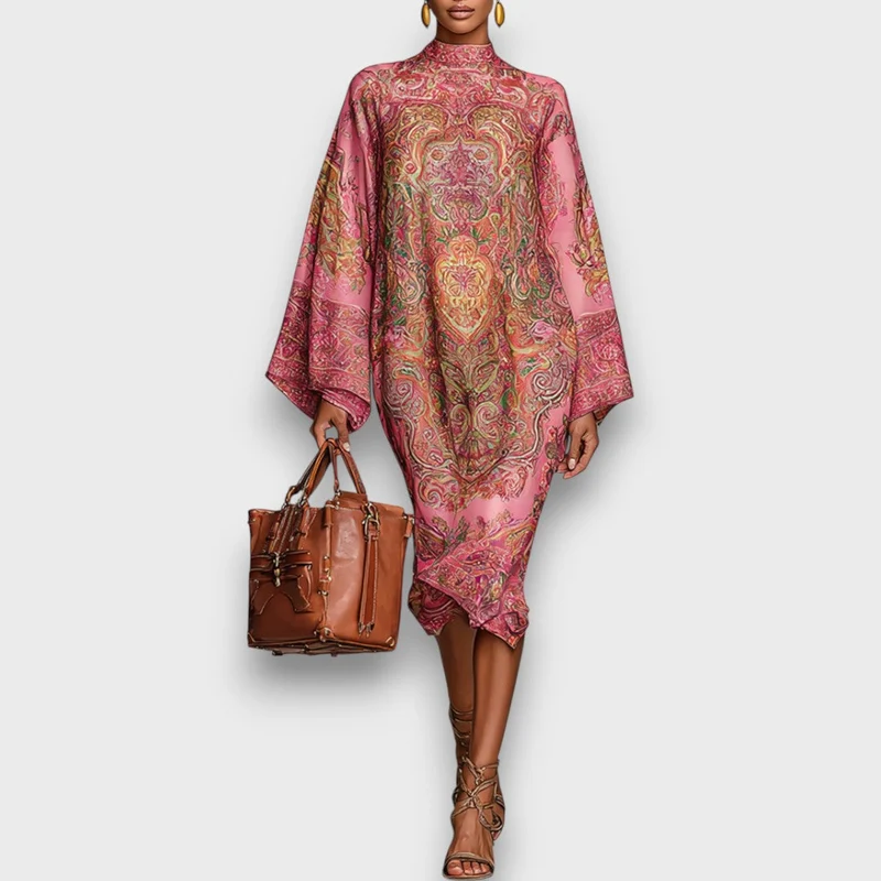 Marbelle – Lockeres Midi-Kleid mit Statement-Ärmeln