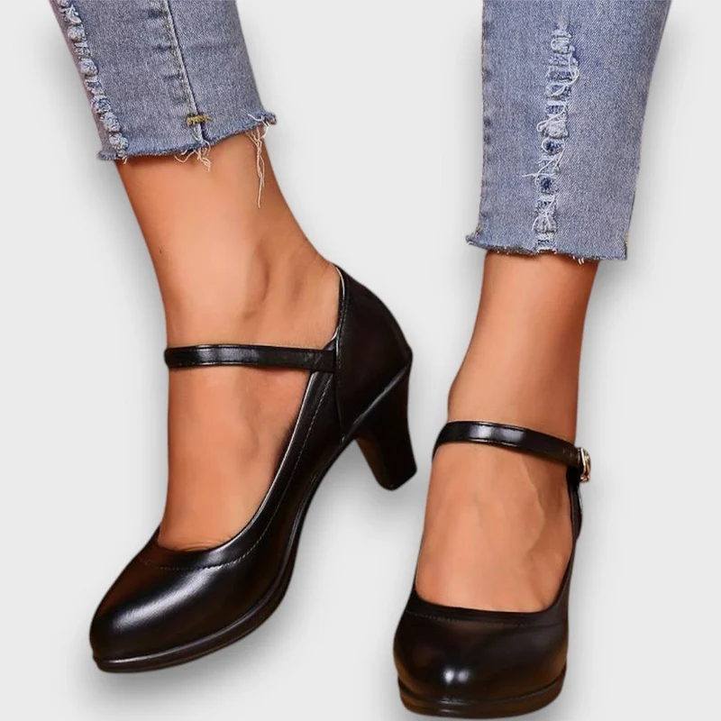 Marlena – Klassische Mary Jane Pumps mit Blockabsatz