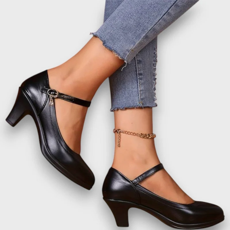 Marlena – Klassische Mary Jane Pumps mit Blockabsatz