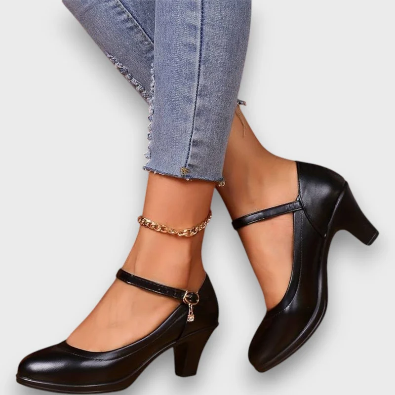 Marlena – Klassische Mary Jane Pumps mit Blockabsatz