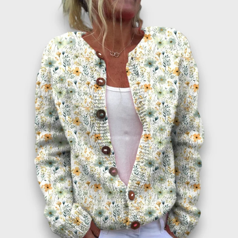 Rosalie – Cardigan mit Rosendruck