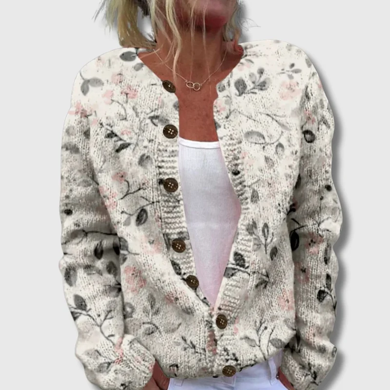 Rosalie – Cardigan mit Rosendruck