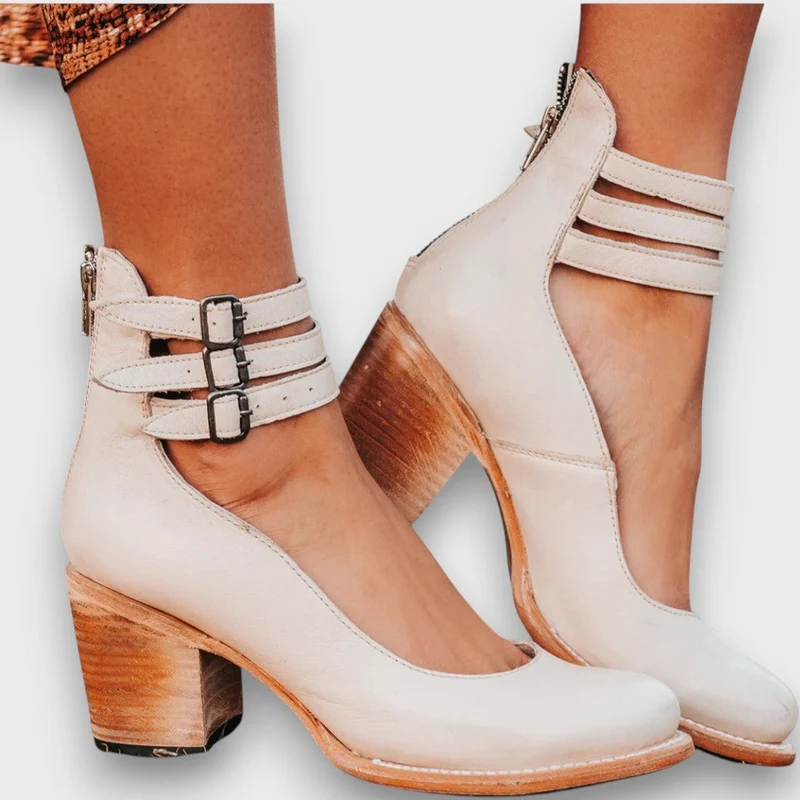 Ginevra – Stiefeletten mit Mehrfachriemen und Blockabsatz