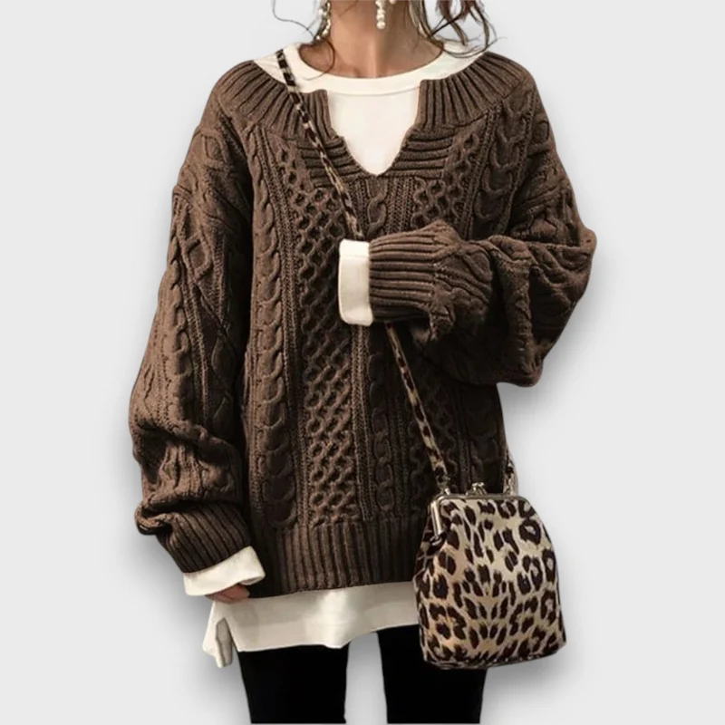 Marielle – Strickpullover mit V-Ausschnitt