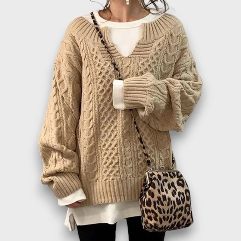 Marielle – Strickpullover mit V-Ausschnitt