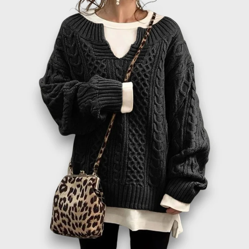 Marielle – Strickpullover mit V-Ausschnitt