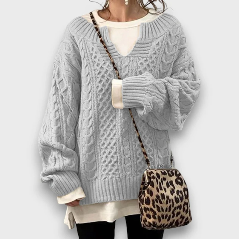 Marielle – Strickpullover mit V-Ausschnitt