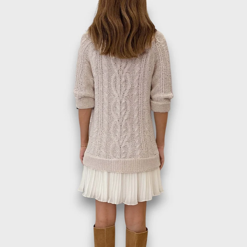 Valentina – Strickkleid mit Tüllsaum