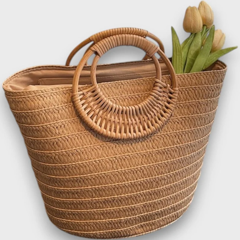 Aveline – Geflochtene Strohtasche für den Sommer