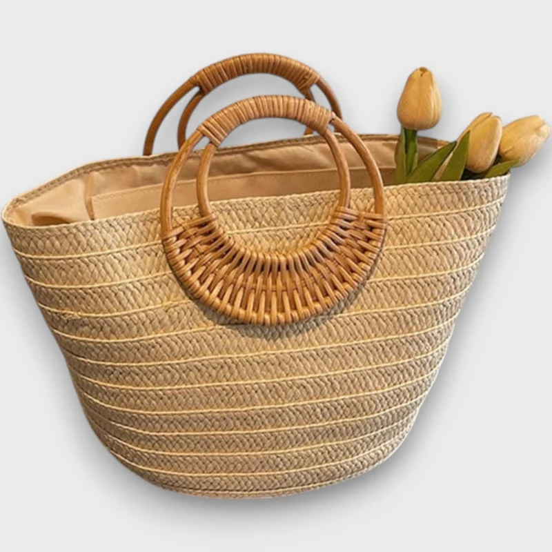 Aveline – Geflochtene Strohtasche für den Sommer