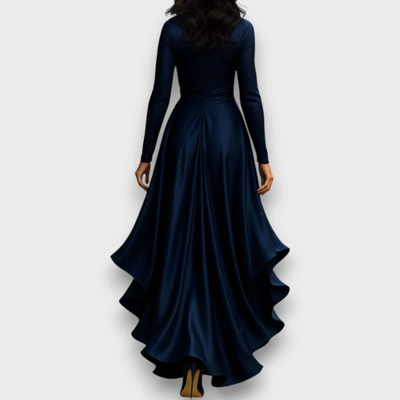 Marcelline – Drapiertes Maxikleid mit Rüschen