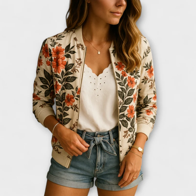 Kalira – Bomberjacke mit Blumenmuster
