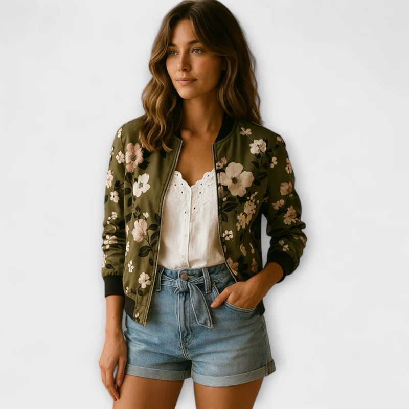 Kalira – Bomberjacke mit Blumenmuster