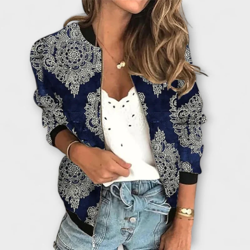 Liorra – Bedruckte Jacke mit Reißverschluss