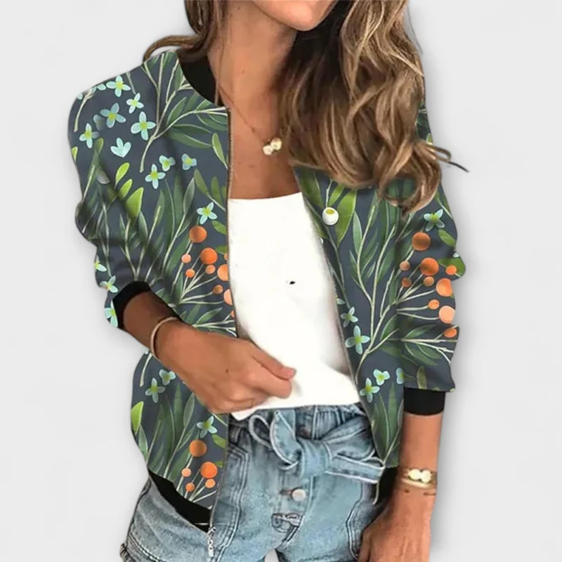 Liorra – Bedruckte Jacke mit Reißverschluss