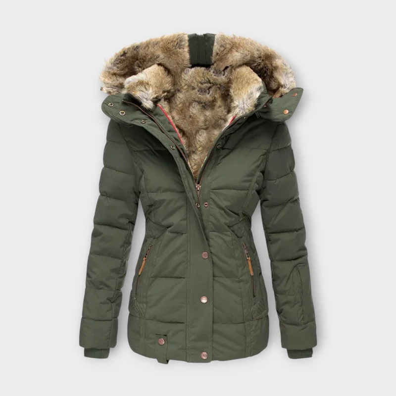 Emyra – Winterjacke mit Fellkapuze