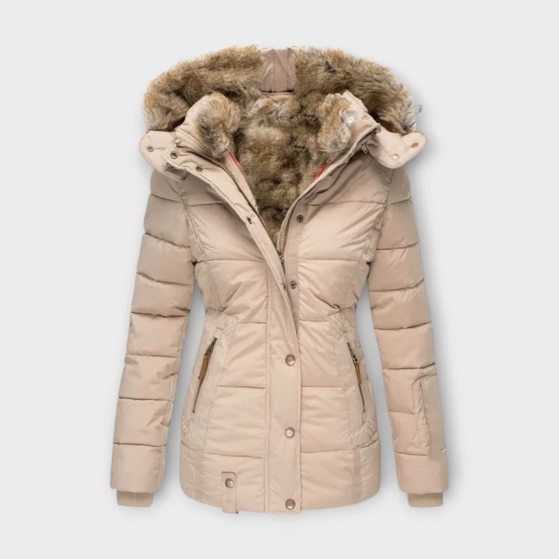 Emyra – Winterjacke mit Fellkapuze