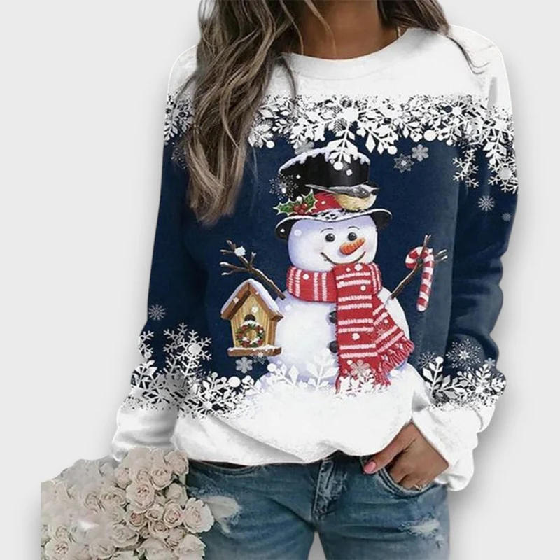 Mailena – Weihnachtspullover mit Schneemann